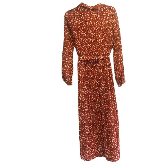 Selected Femme Floral Flowy pleats maxi dress ditsy floral ASOS Sz 8 Blogger Fav - Picture 7 of 16